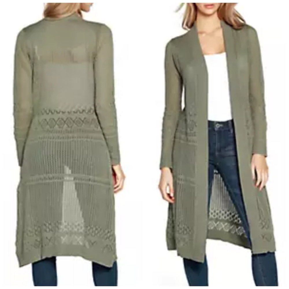 Belldini Sage Green Women's Open Front Cardigan